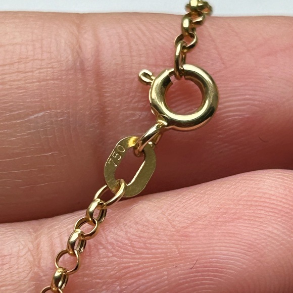 18 KARAT REAL CHUNKY HEART PENDANT GOLD NECKLACE - Picture 11 of 11